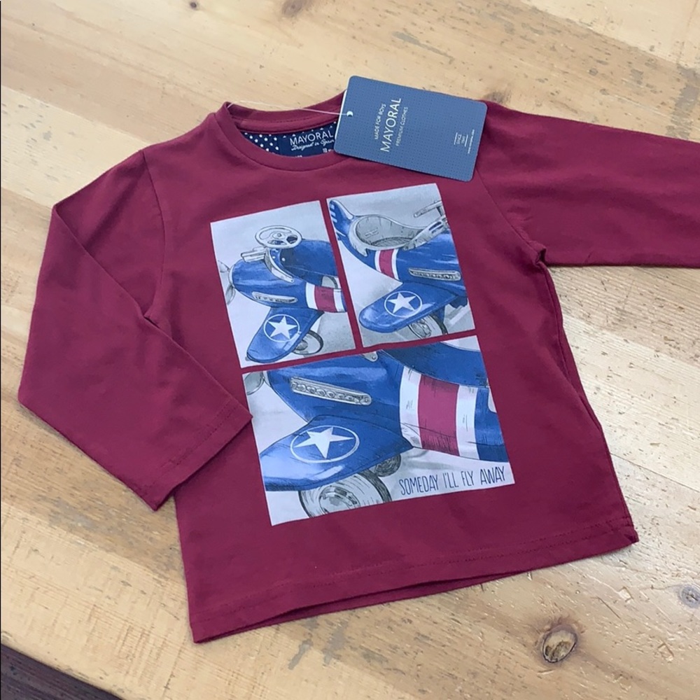 Long sleeve boys airplane T-shirt